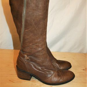 Donald J Pliner Brown Leather Tall Boots  Size 8.5 M US Women's